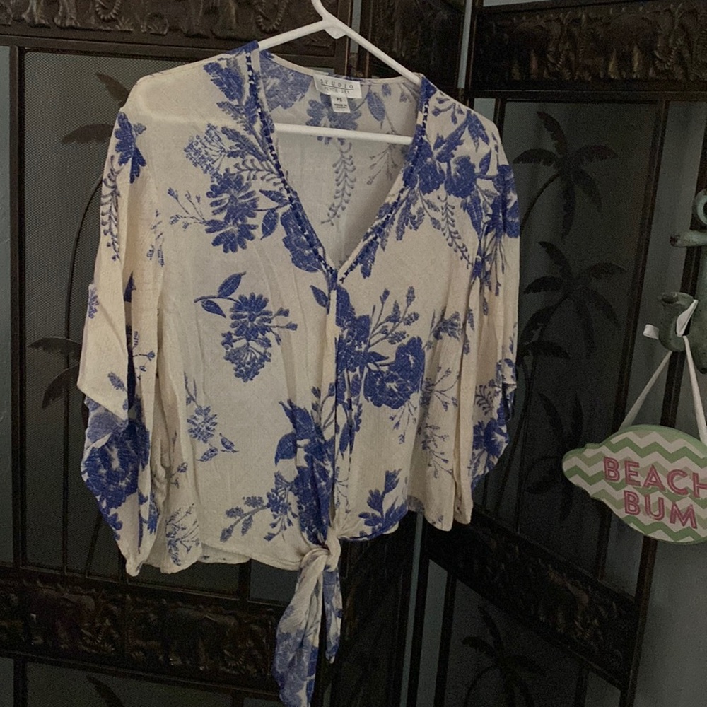 NWOT Floral summer crop top Petite Small